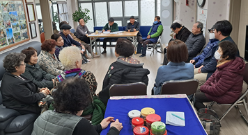 지난 11월23일 열린 오류2동경로당회장단협의회 총회현장